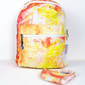 Tie Dye backpack with matching face mask